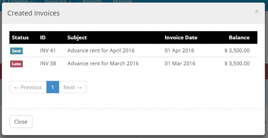 Associated Invoices