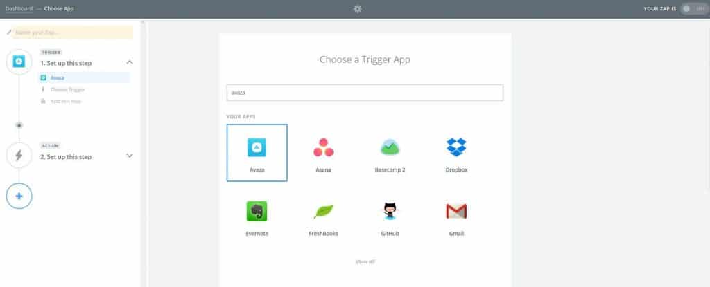 Avaza Source Zapier