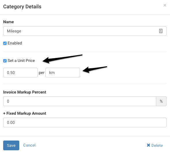 Add Category for Mileage Support