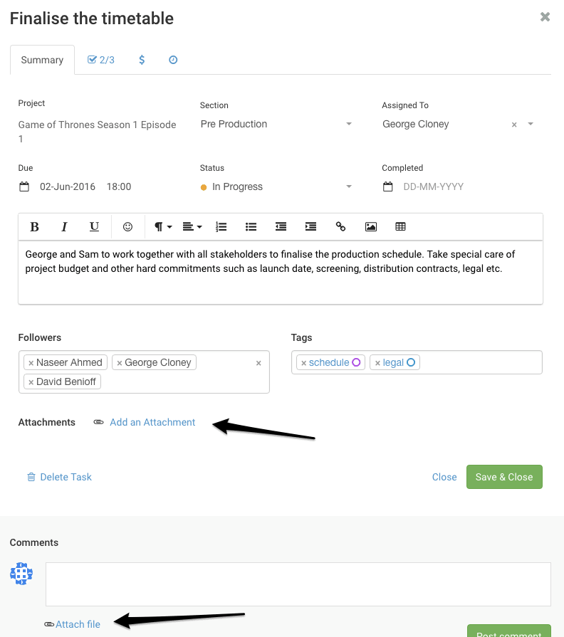 Attach Files Directly to Tasks and Cards