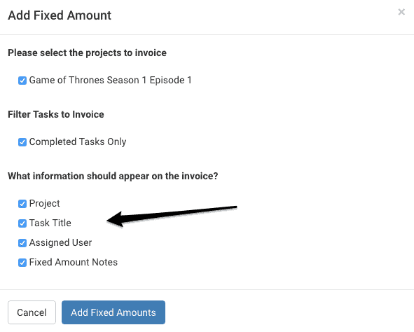 Adding Fixed Amount Payments to Invoice