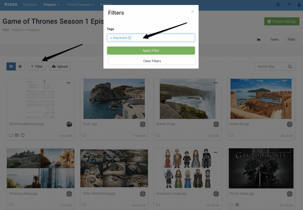 Filter through Files Using Tags