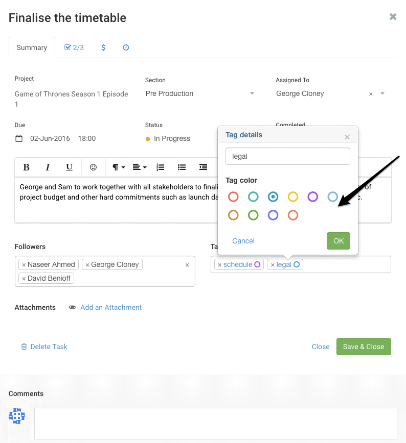 Color-coding Tags