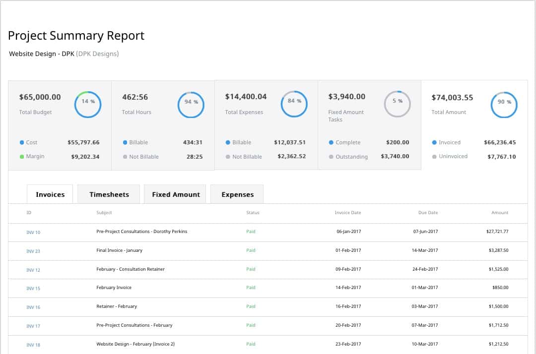 Link Invoices to Projects