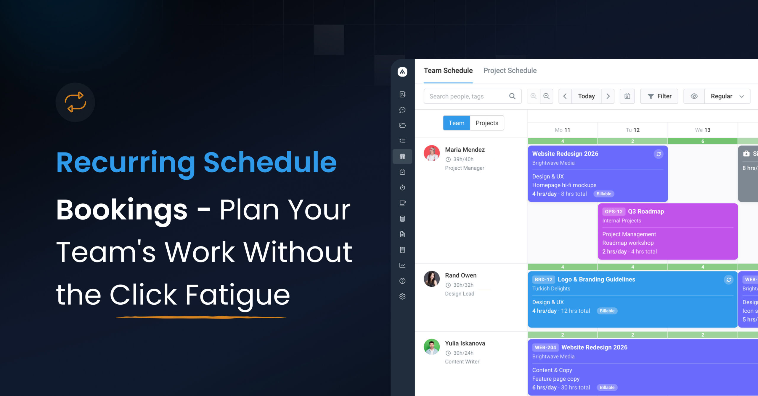 Recurring Schedule Bookings — Plan Your Team's Work Without the Click ...